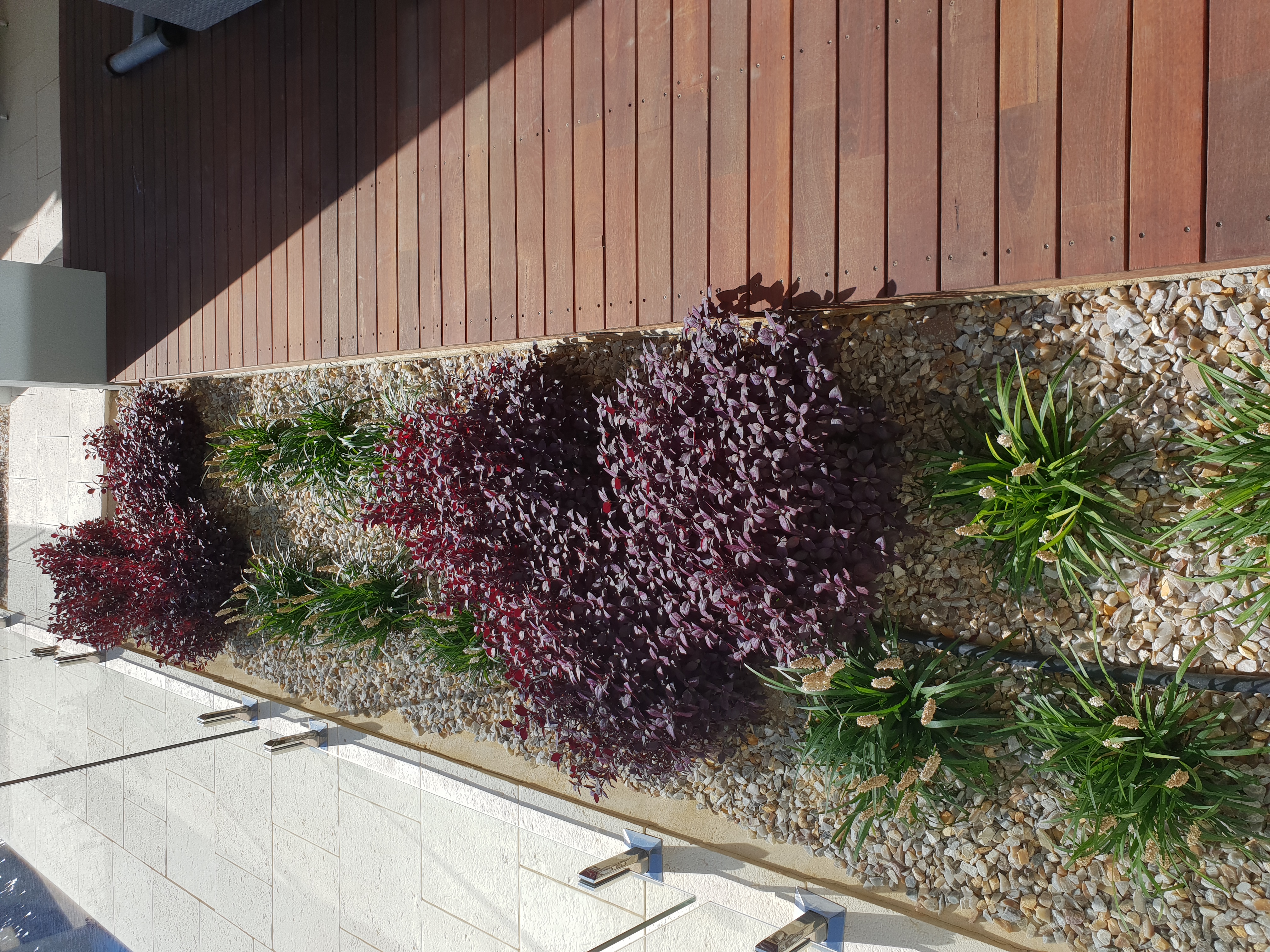 Modern retaining wall construction north of the river Perth